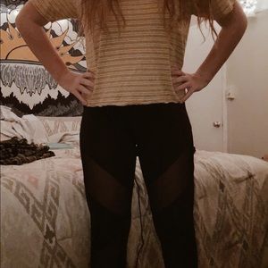 ROMWE mesh panel leggings!!